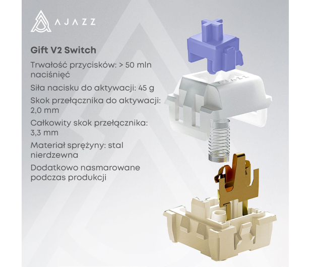 Ajazz AK980 V2 Gift Switch V2 Gradient Pink z ekranem - 1536372 - zdjęcie 9